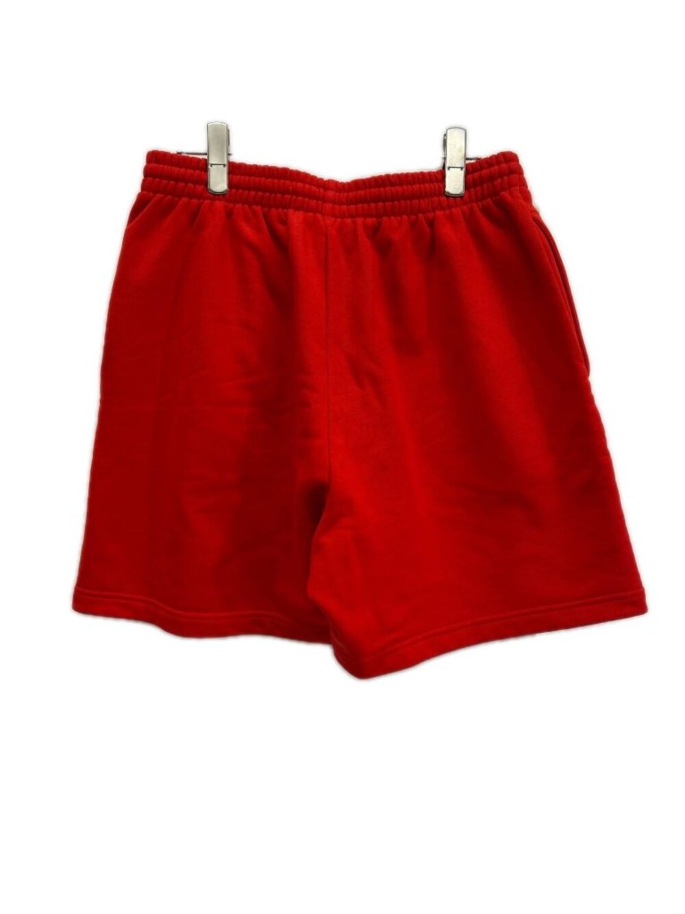 Balenciaga Red Sweat Shorts Embroidery XXS
